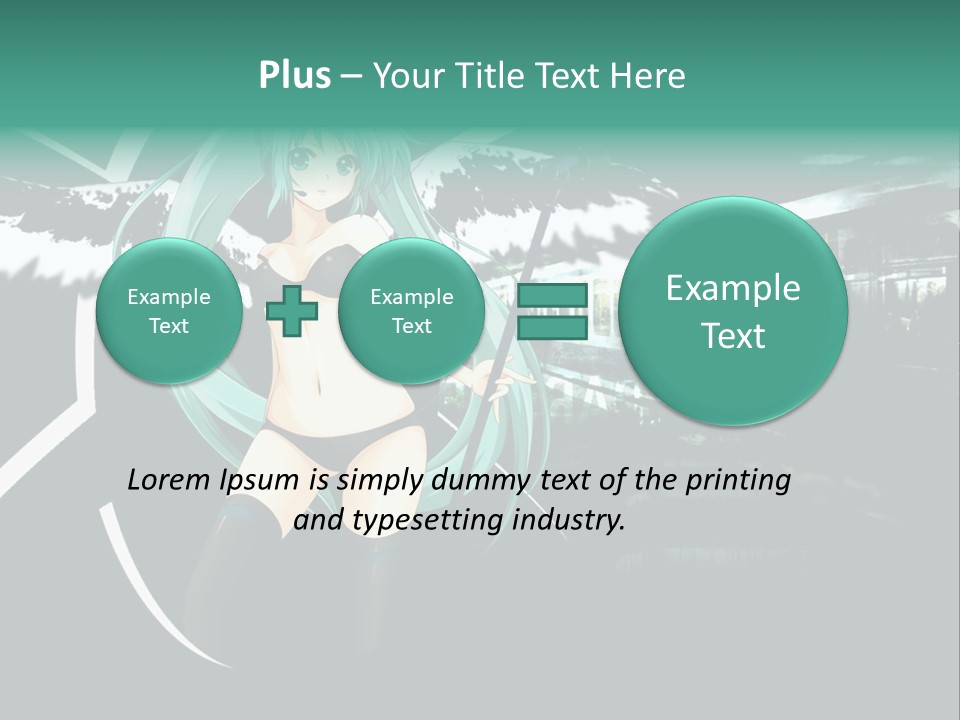 A Woman In A Bikini Holding A Wand PowerPoint Template