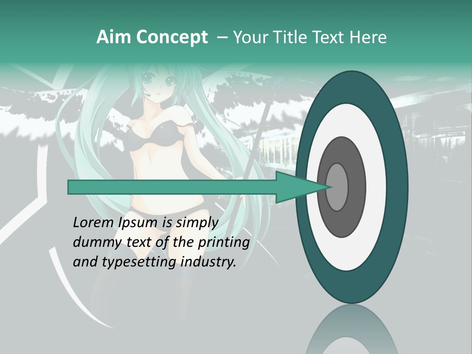 A Woman In A Bikini Holding A Wand PowerPoint Template