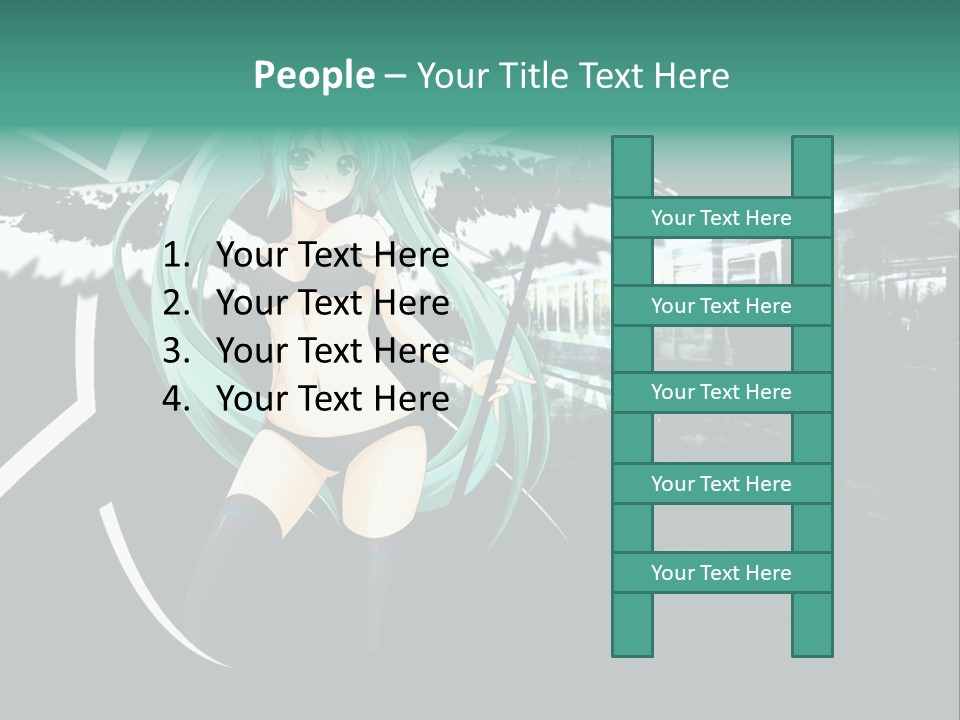 A Woman In A Bikini Holding A Wand PowerPoint Template