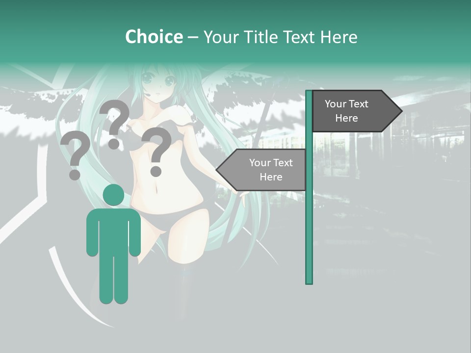 A Woman In A Bikini Holding A Wand PowerPoint Template