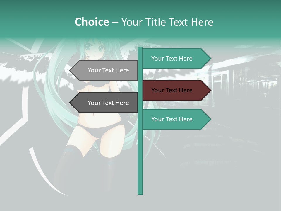 A Woman In A Bikini Holding A Wand PowerPoint Template