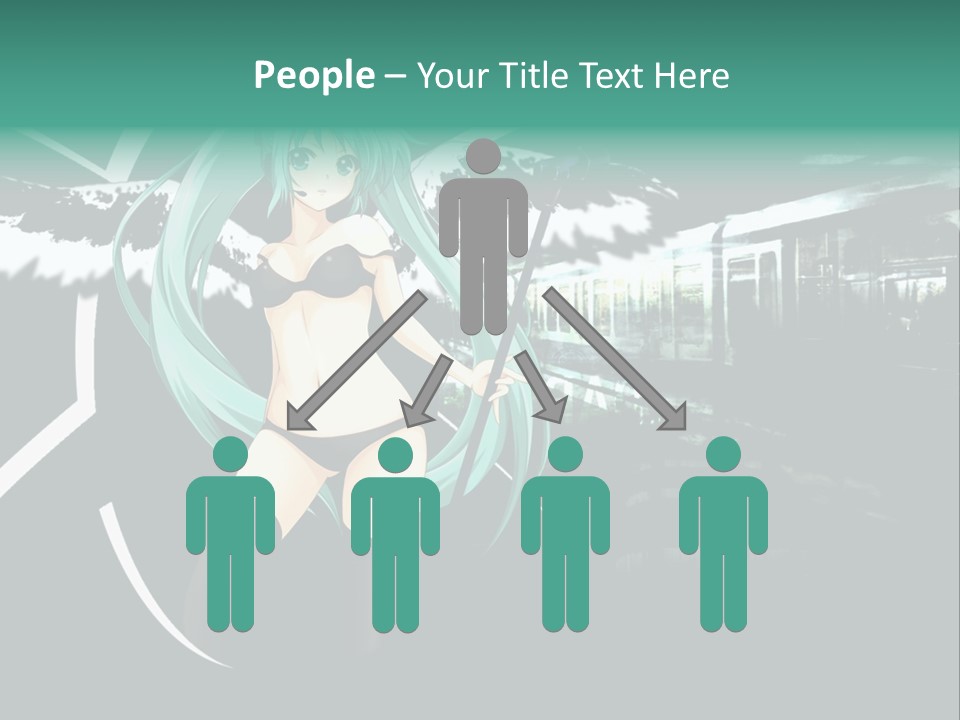 A Woman In A Bikini Holding A Wand PowerPoint Template