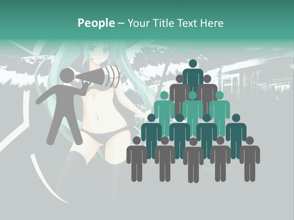 A Woman In A Bikini Holding A Wand PowerPoint Template