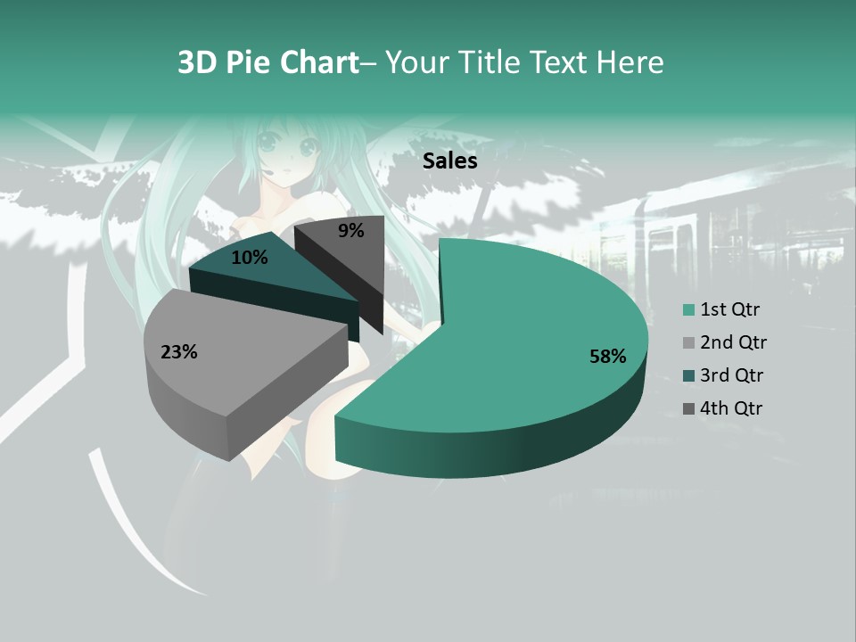 A Woman In A Bikini Holding A Wand PowerPoint Template