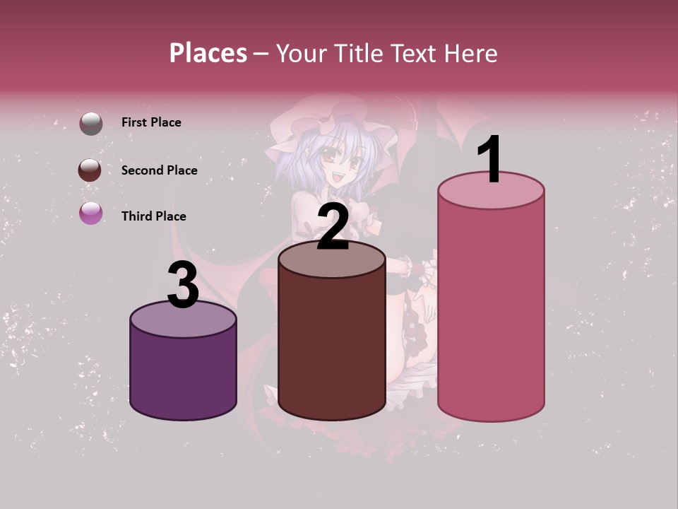 A Woman In A Costume With Bats In The Background PowerPoint Template