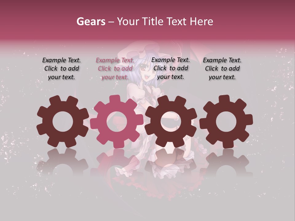 A Woman In A Costume With Bats In The Background PowerPoint Template