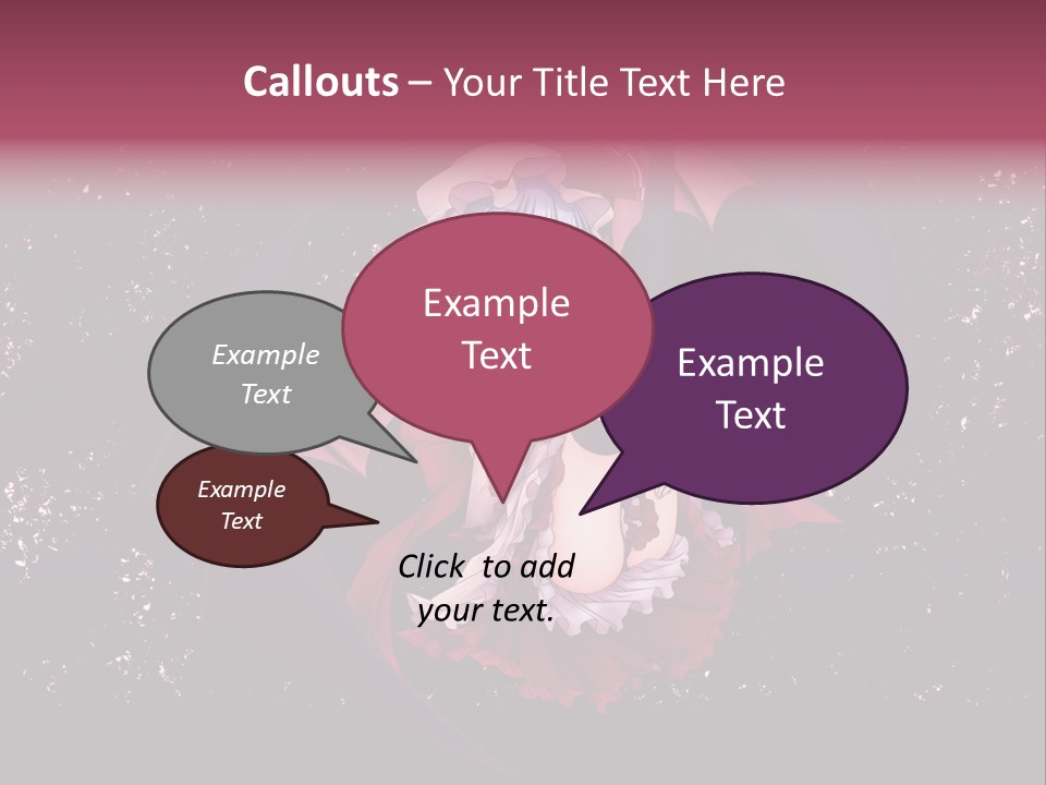 A Woman In A Costume With Bats In The Background PowerPoint Template