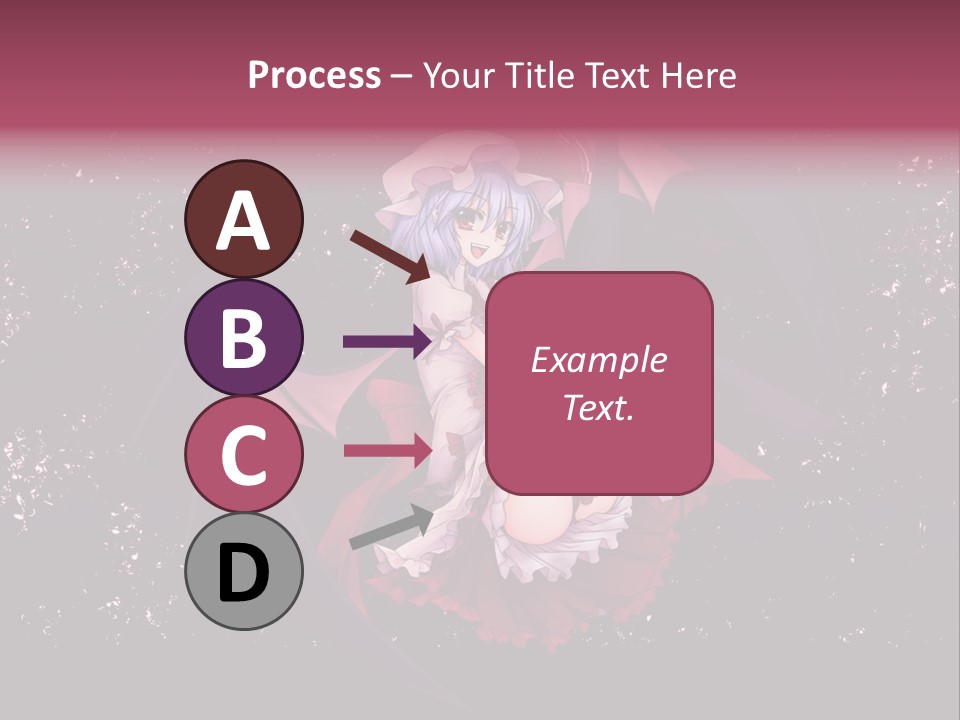 A Woman In A Costume With Bats In The Background PowerPoint Template