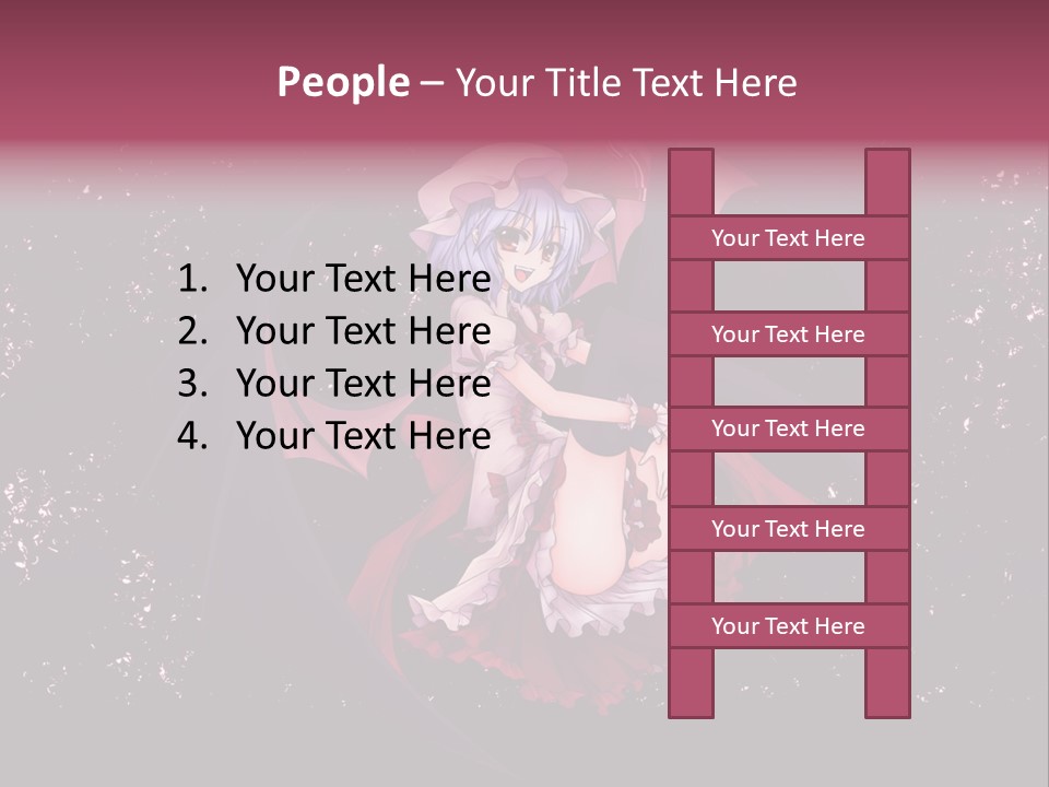 A Woman In A Costume With Bats In The Background PowerPoint Template