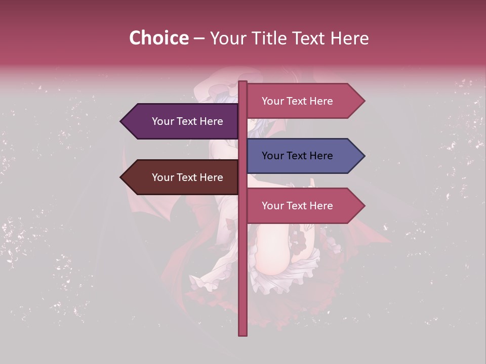 A Woman In A Costume With Bats In The Background PowerPoint Template