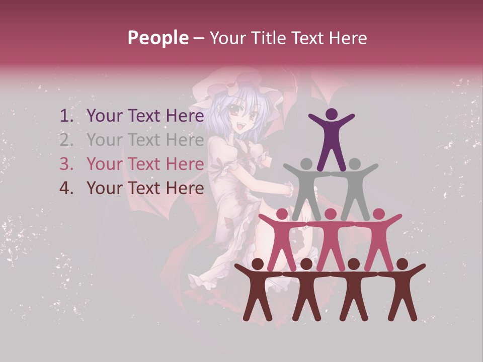 A Woman In A Costume With Bats In The Background PowerPoint Template