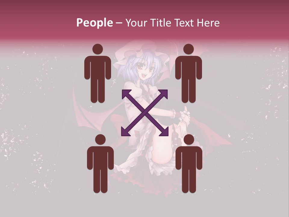 A Woman In A Costume With Bats In The Background PowerPoint Template