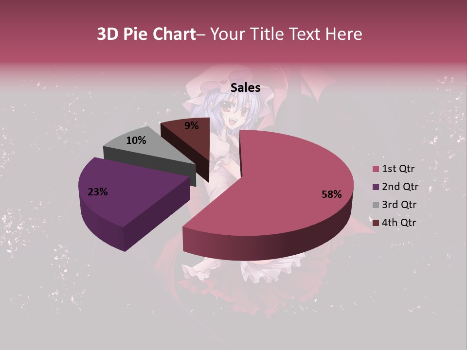 A Woman In A Costume With Bats In The Background PowerPoint Template