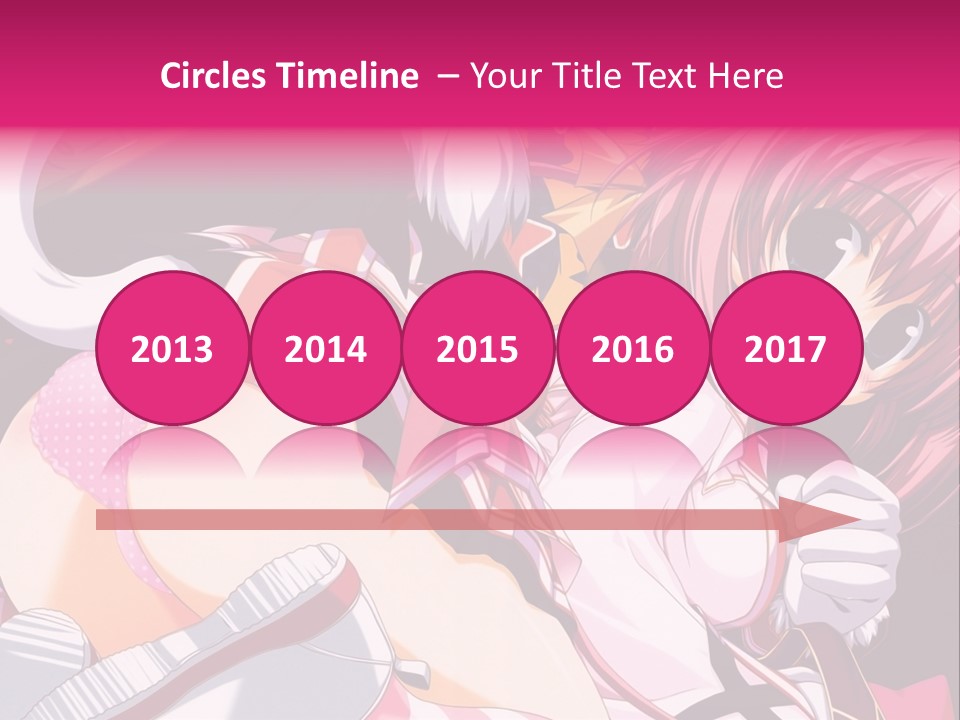 A Woman With Pink Hair And A White Shirt PowerPoint Template