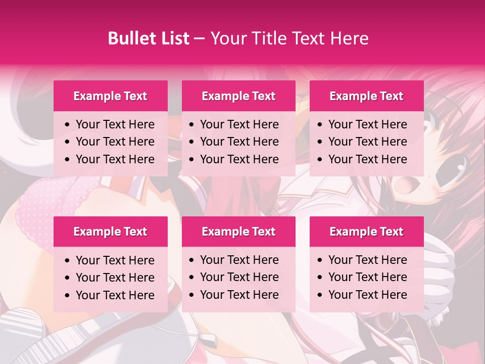 A Woman With Pink Hair And A White Shirt PowerPoint Template