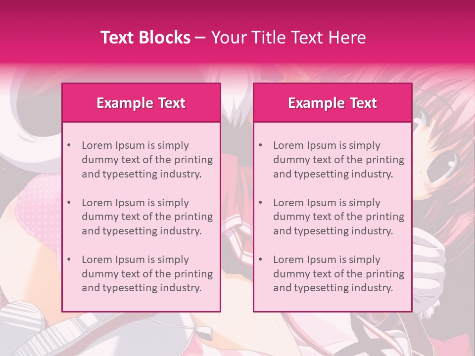 A Woman With Pink Hair And A White Shirt PowerPoint Template