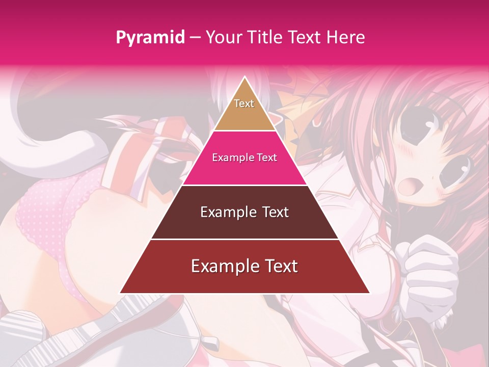 A Woman With Pink Hair And A White Shirt PowerPoint Template