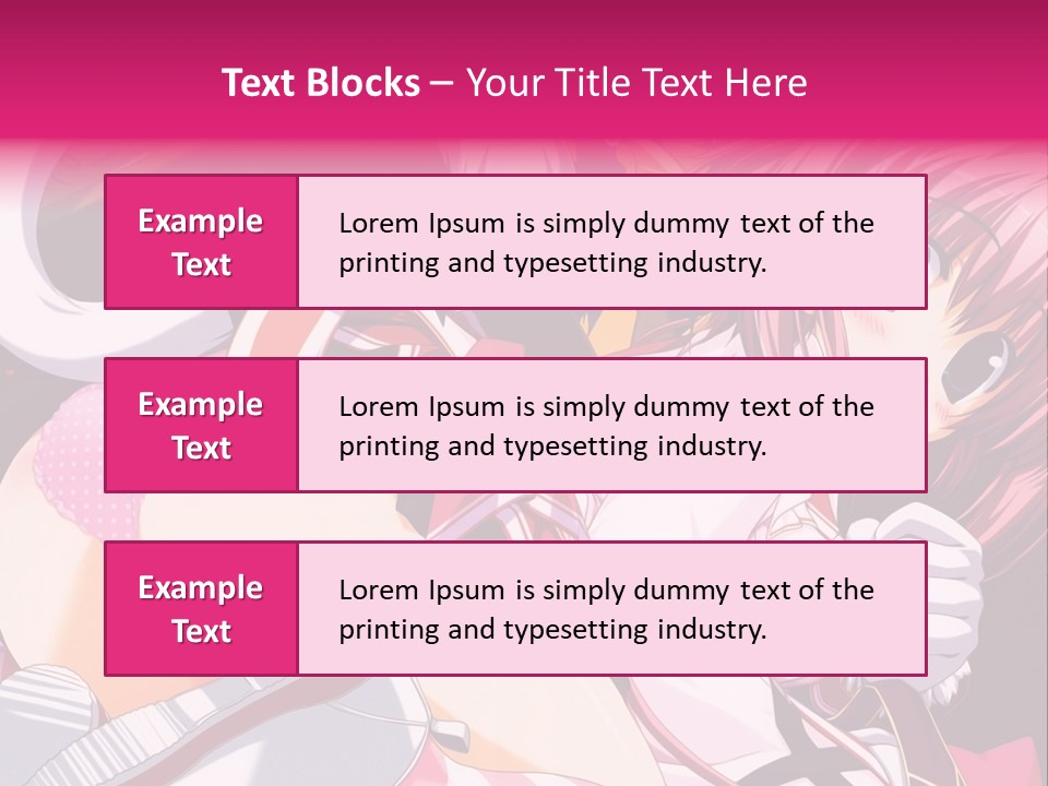 A Woman With Pink Hair And A White Shirt PowerPoint Template