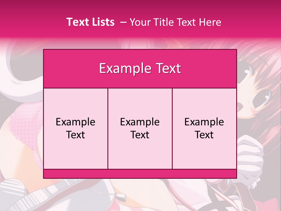 A Woman With Pink Hair And A White Shirt PowerPoint Template