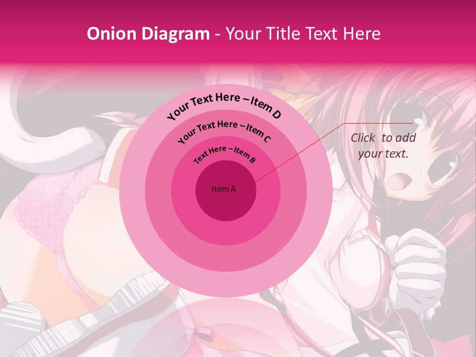 A Woman With Pink Hair And A White Shirt PowerPoint Template