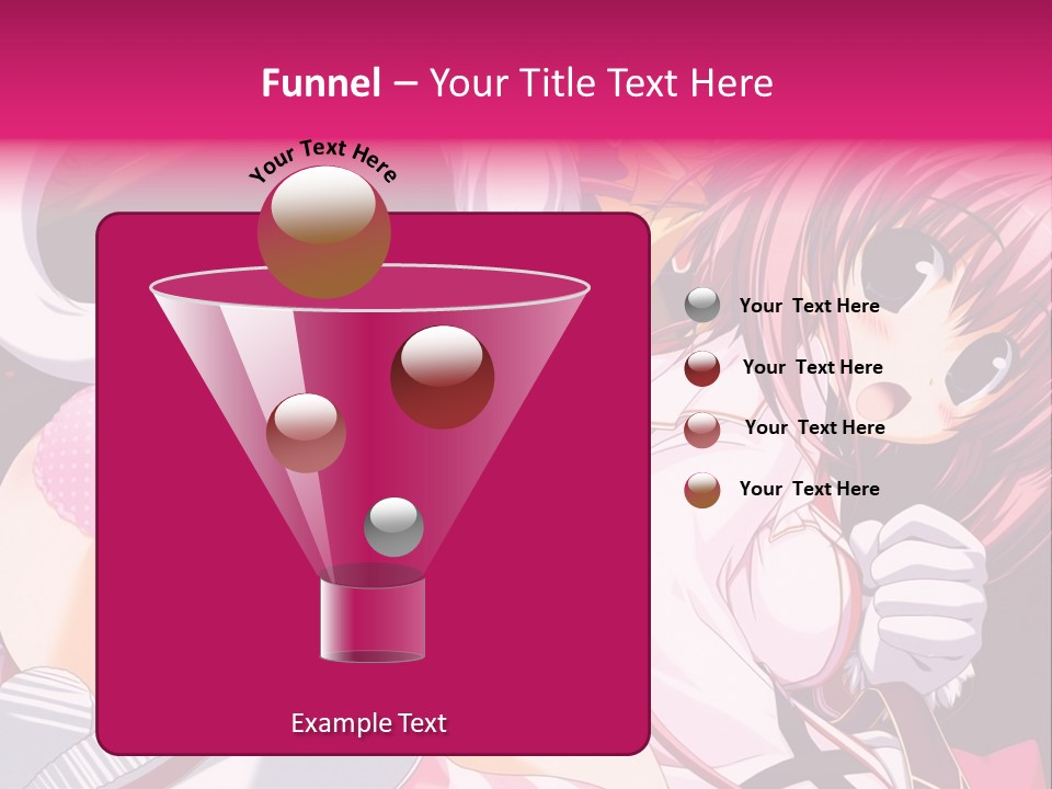 A Woman With Pink Hair And A White Shirt PowerPoint Template