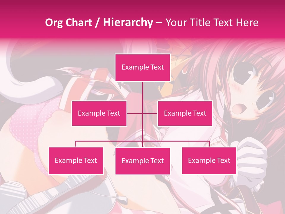 A Woman With Pink Hair And A White Shirt PowerPoint Template