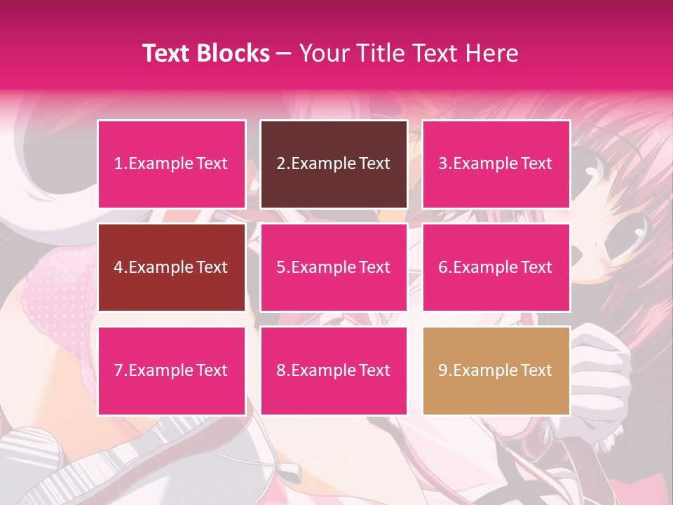 A Woman With Pink Hair And A White Shirt PowerPoint Template