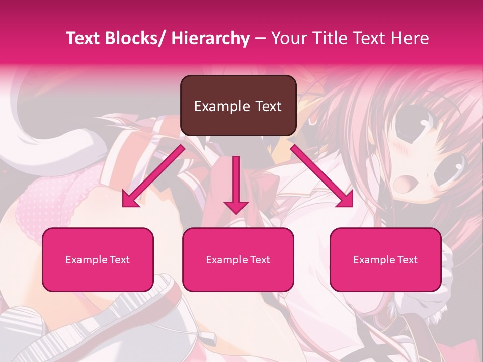 A Woman With Pink Hair And A White Shirt PowerPoint Template