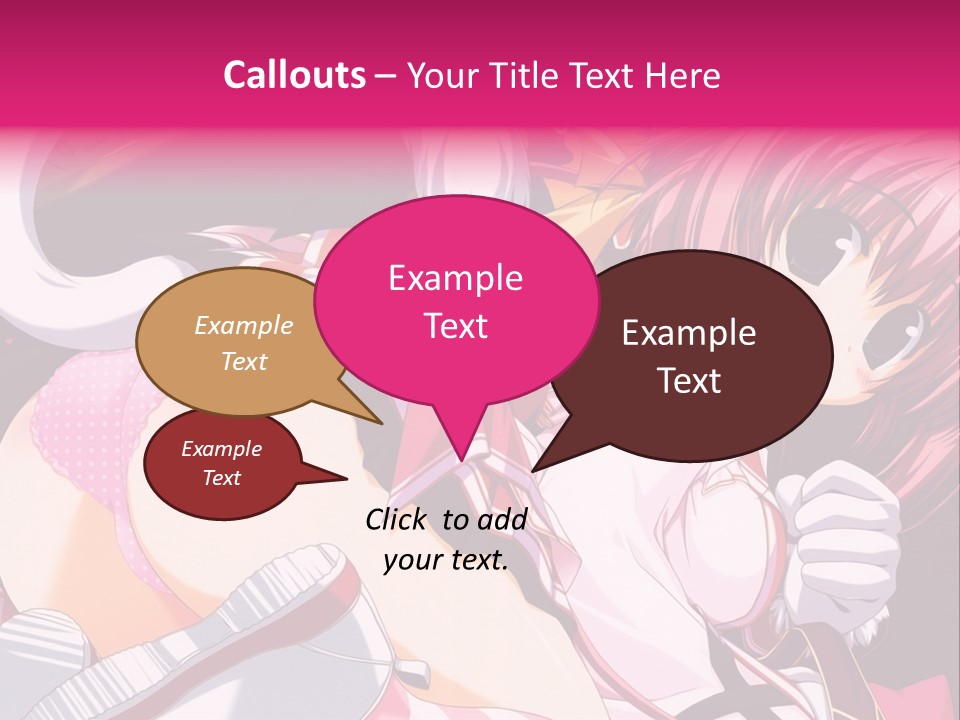 A Woman With Pink Hair And A White Shirt PowerPoint Template