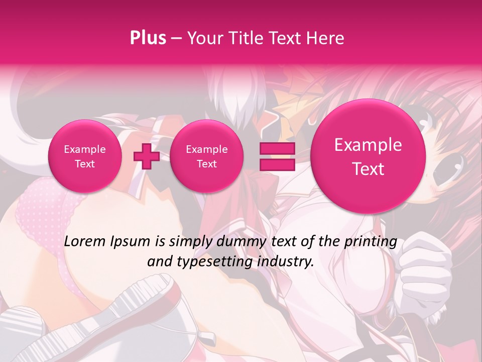 A Woman With Pink Hair And A White Shirt PowerPoint Template