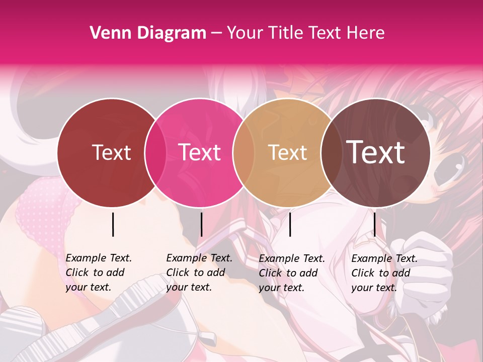 A Woman With Pink Hair And A White Shirt PowerPoint Template