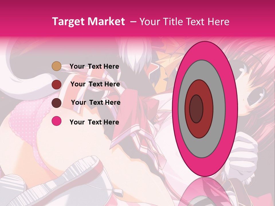 A Woman With Pink Hair And A White Shirt PowerPoint Template