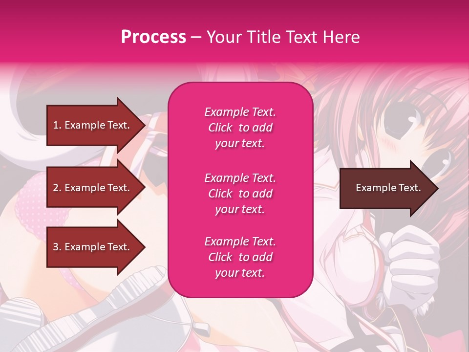 A Woman With Pink Hair And A White Shirt PowerPoint Template