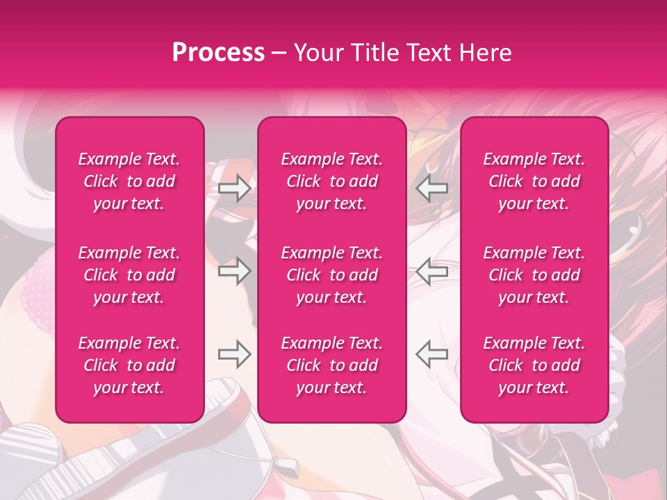 A Woman With Pink Hair And A White Shirt PowerPoint Template