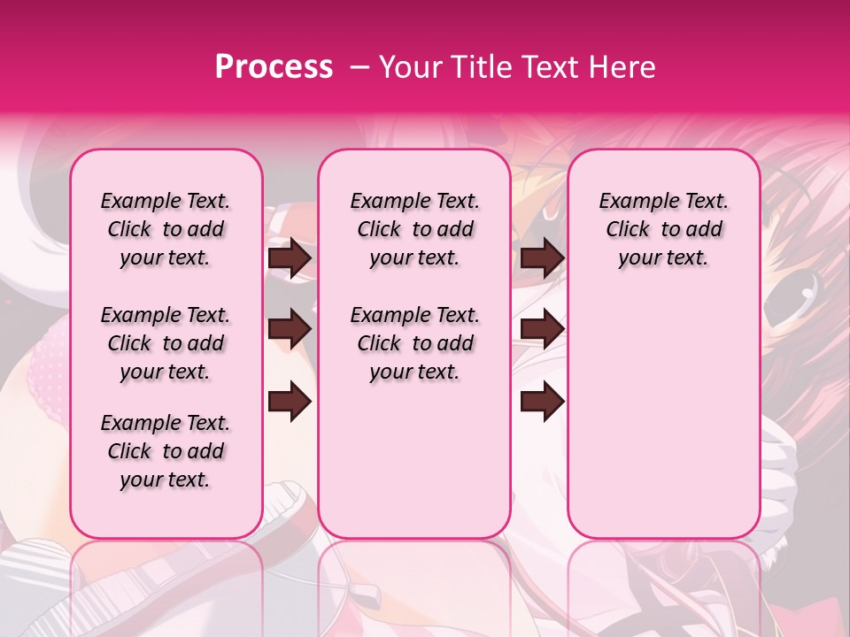 A Woman With Pink Hair And A White Shirt PowerPoint Template