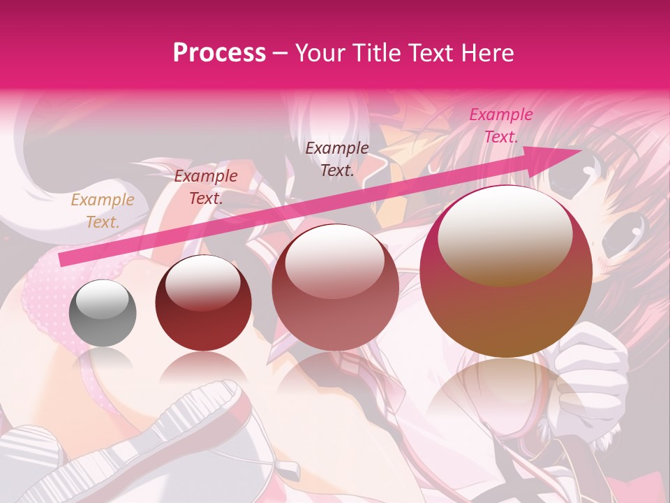 A Woman With Pink Hair And A White Shirt PowerPoint Template
