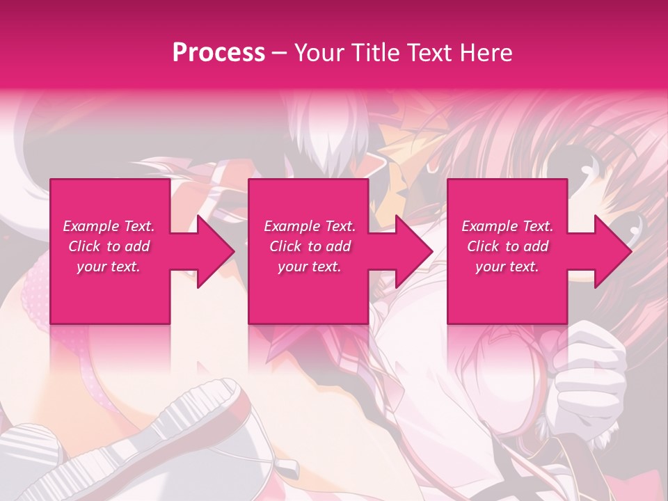 A Woman With Pink Hair And A White Shirt PowerPoint Template