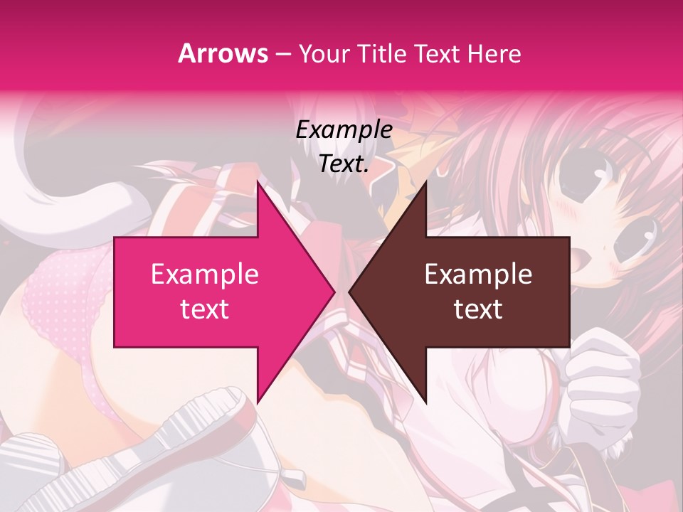 A Woman With Pink Hair And A White Shirt PowerPoint Template