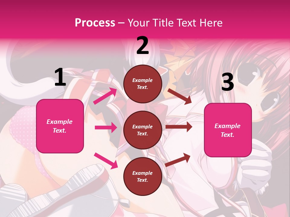 A Woman With Pink Hair And A White Shirt PowerPoint Template