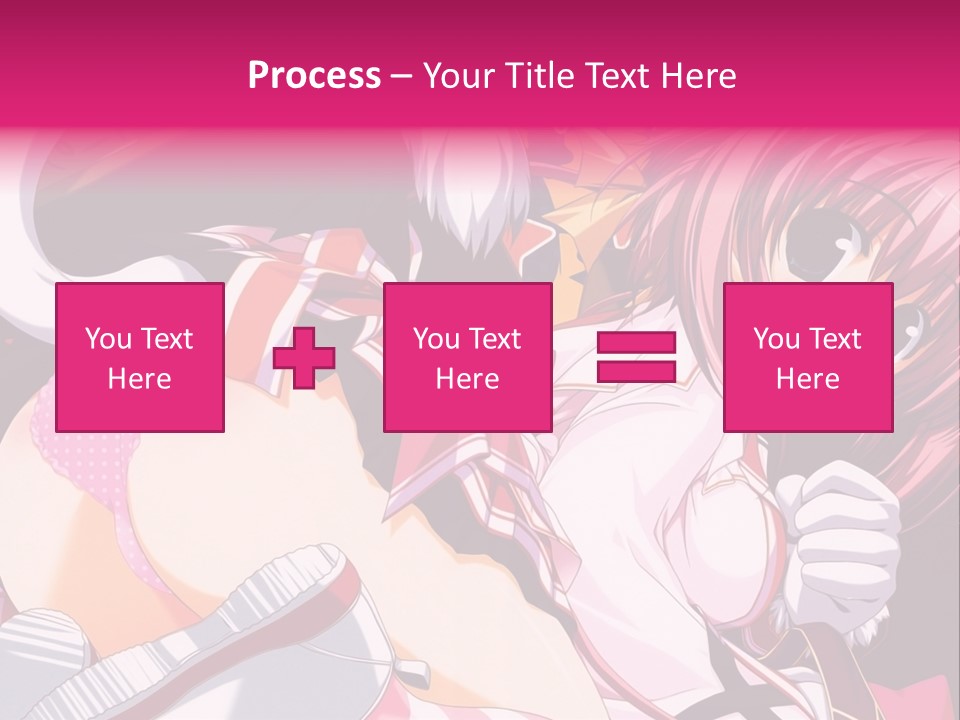 A Woman With Pink Hair And A White Shirt PowerPoint Template