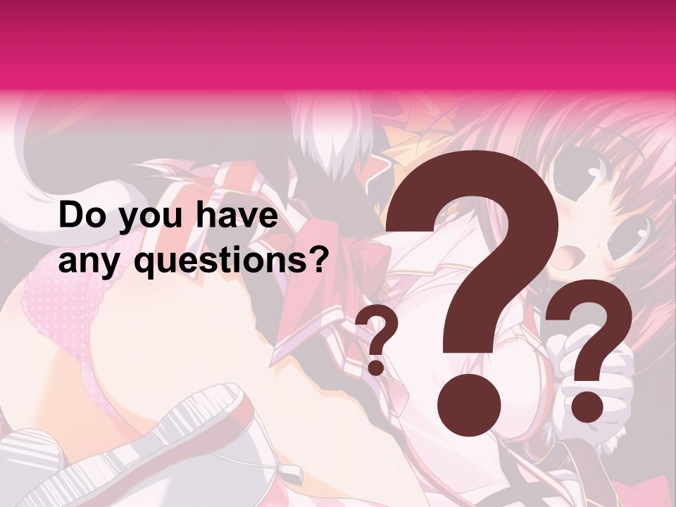 A Woman With Pink Hair And A White Shirt PowerPoint Template