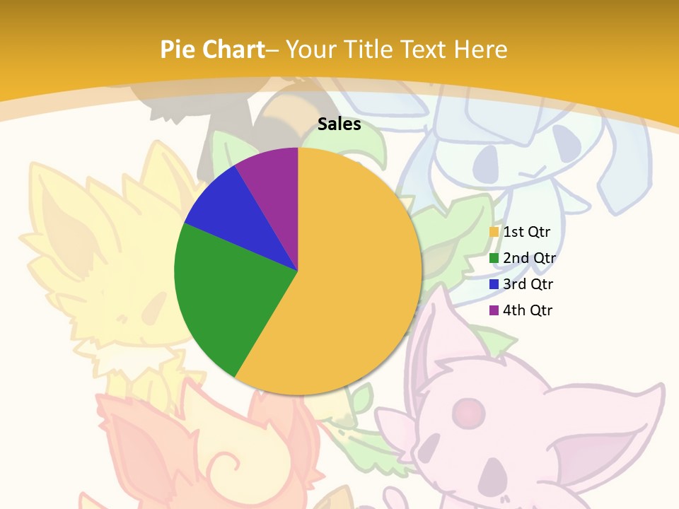 A Bunch Of Cartoon Animals On A White And Yellow Background PowerPoint Template