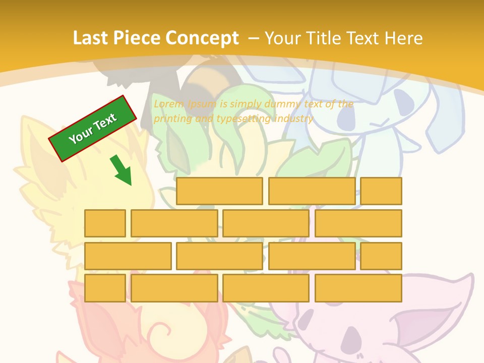 A Bunch Of Cartoon Animals On A White And Yellow Background PowerPoint Template