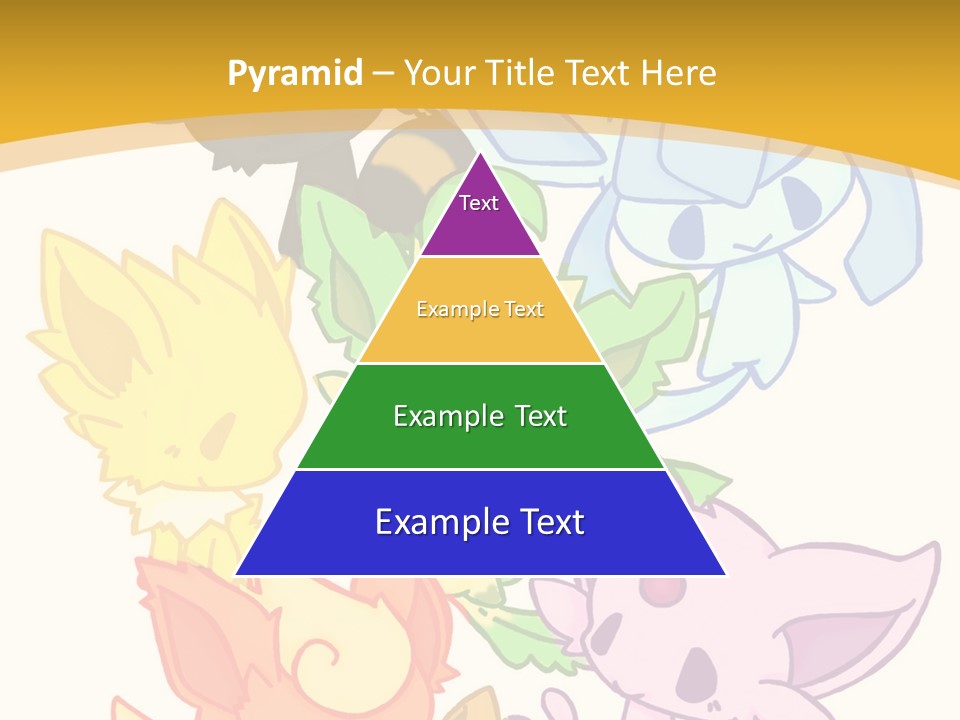 A Bunch Of Cartoon Animals On A White And Yellow Background PowerPoint Template