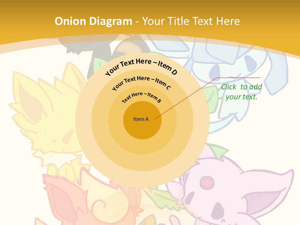 A Bunch Of Cartoon Animals On A White And Yellow Background PowerPoint Template