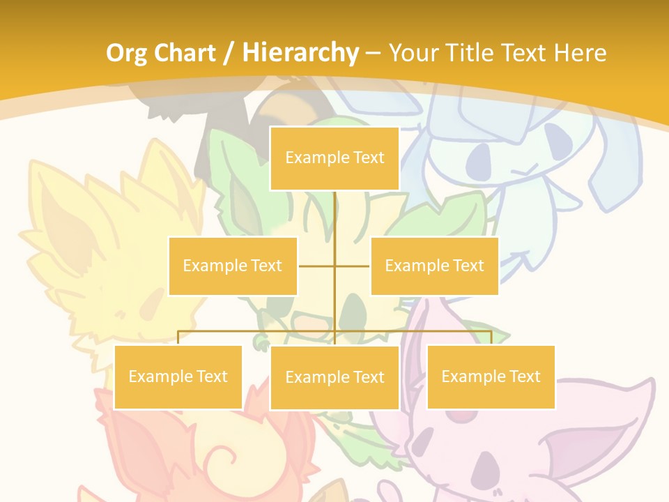 A Bunch Of Cartoon Animals On A White And Yellow Background PowerPoint Template