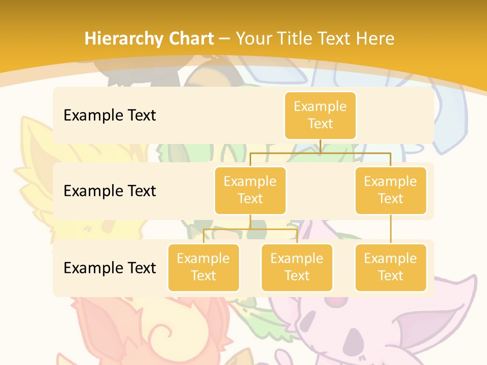 A Bunch Of Cartoon Animals On A White And Yellow Background PowerPoint Template