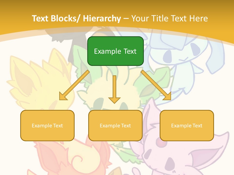 A Bunch Of Cartoon Animals On A White And Yellow Background PowerPoint Template