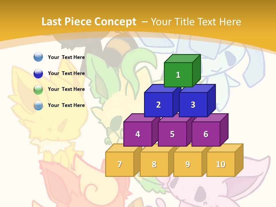 A Bunch Of Cartoon Animals On A White And Yellow Background PowerPoint Template