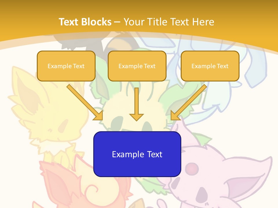 A Bunch Of Cartoon Animals On A White And Yellow Background PowerPoint Template